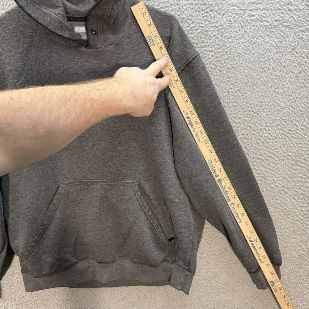 Nike Sweatshirt Mens Large Gray Hoodie Small Swoosh Streetwear Grunge Skater Y2K